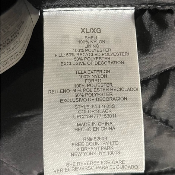 NWOT Free Country Women’s Light Weight Puffer Vest - Picture 4 of 4